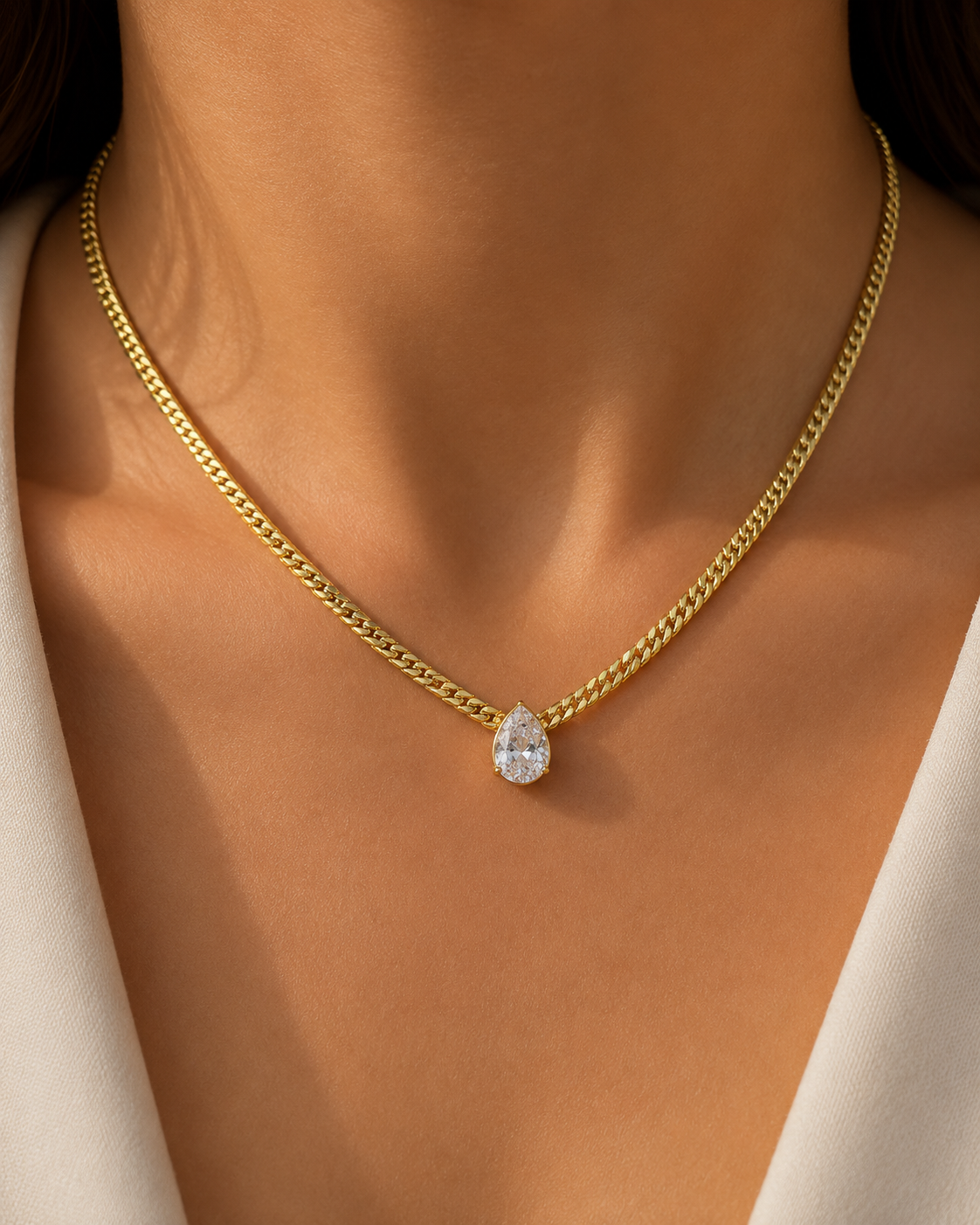 Luxe Teardrop Glow Necklace