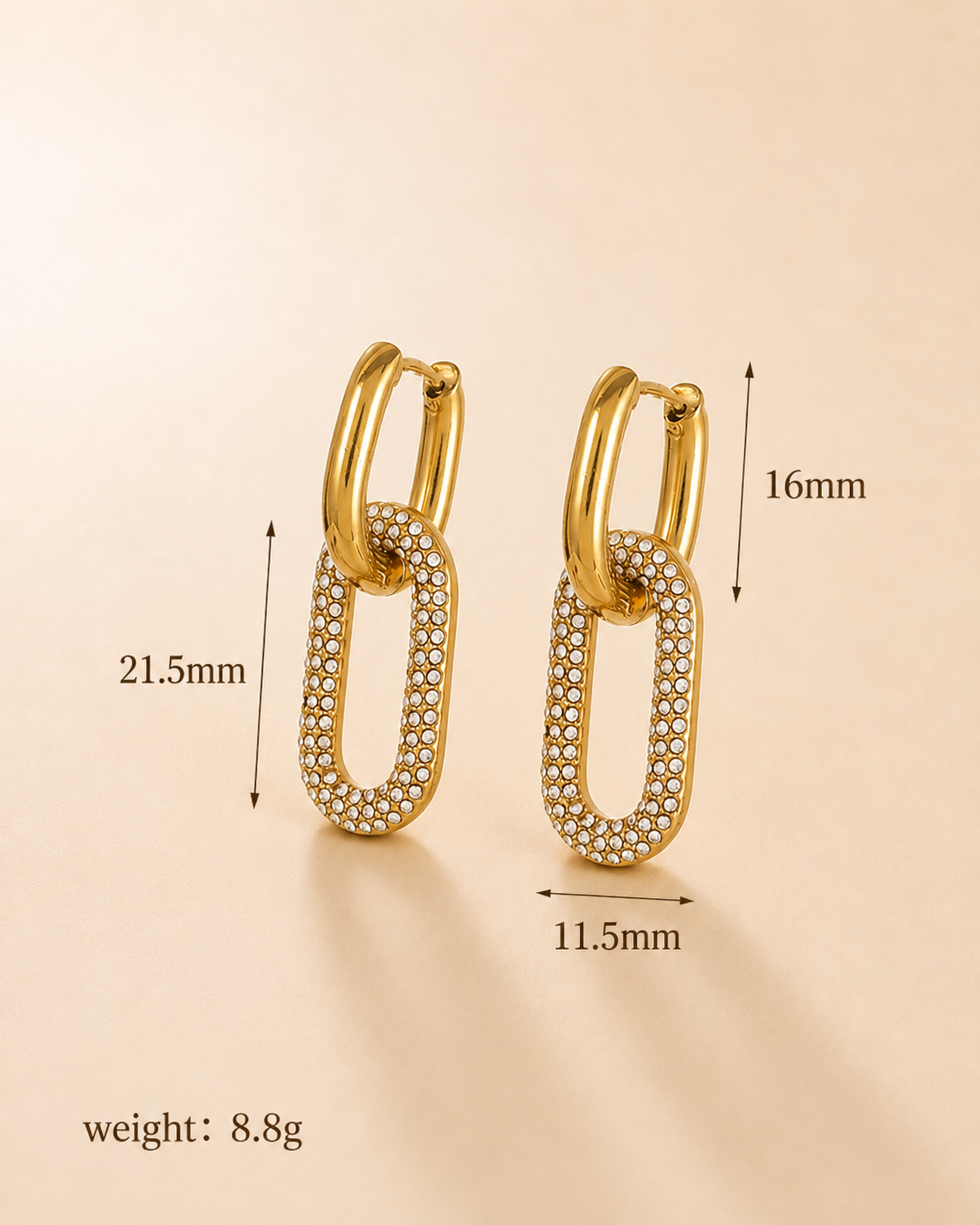 The Linked Pave Earrings
