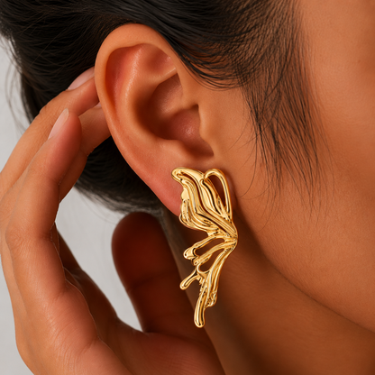 Molten Petal Statement Earring