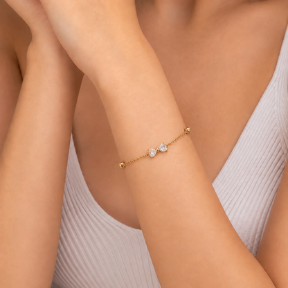 Gold-Tone Oval Link Crystal Bracelet