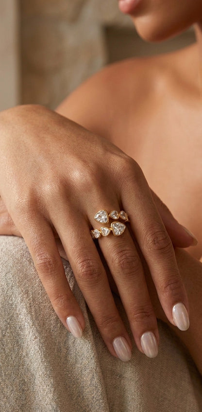 Open Heart Statement Ring