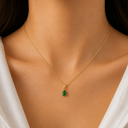 The Emerald Drop Necklace