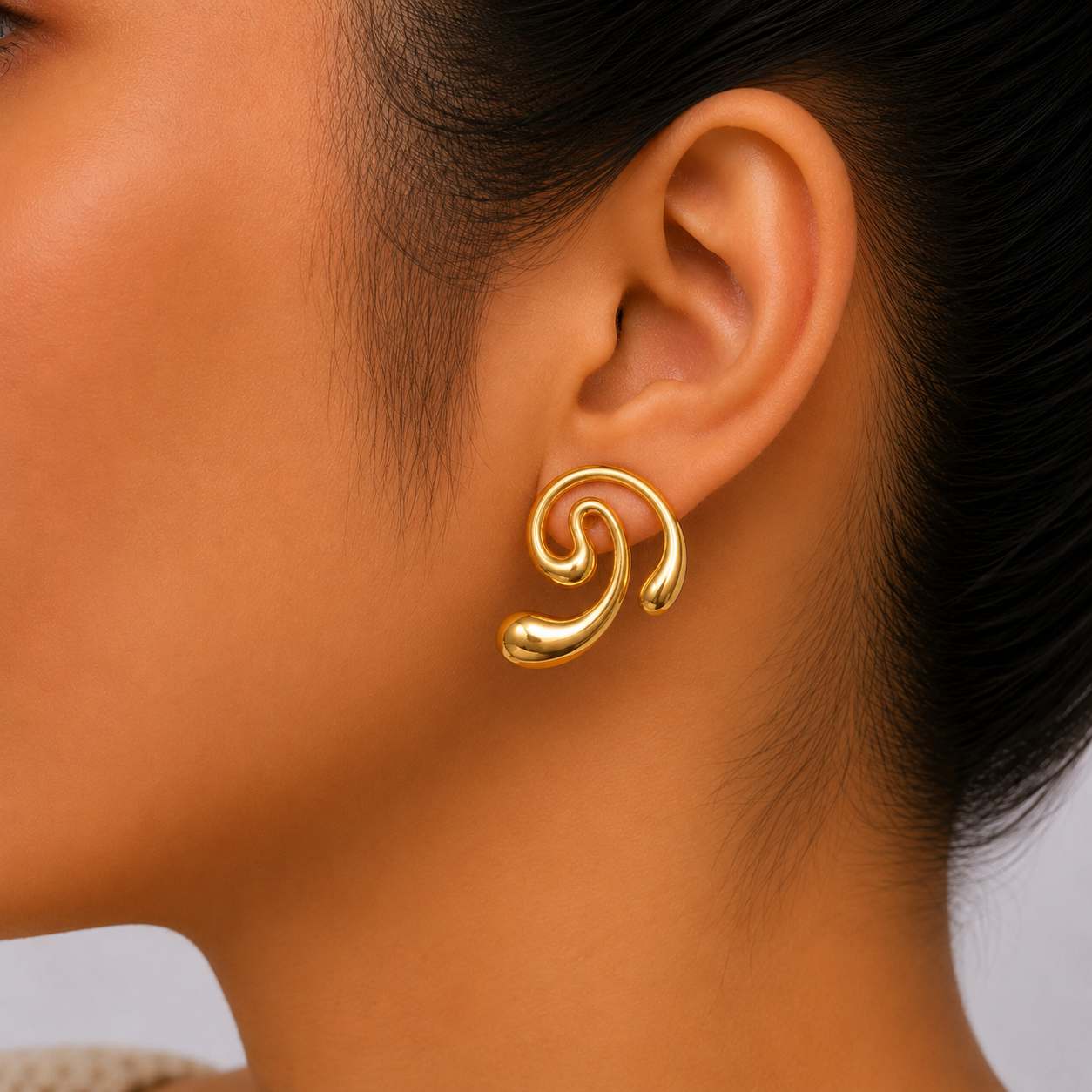 The Swirl Drop Earrings