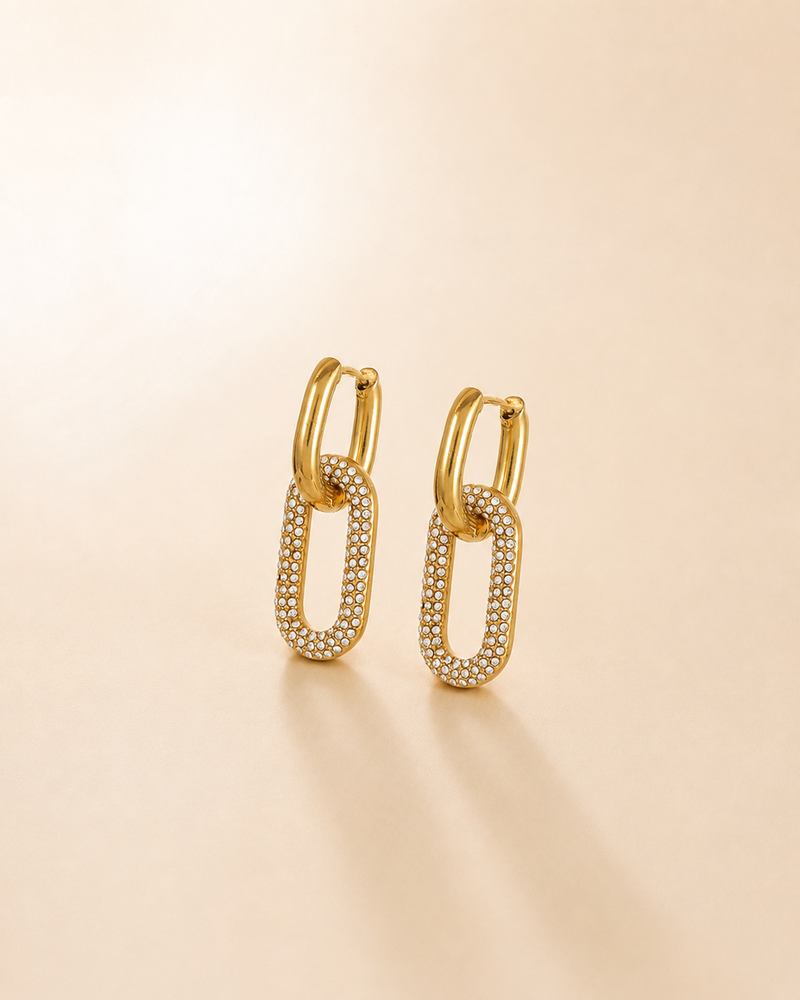 The Linked Pave Earrings