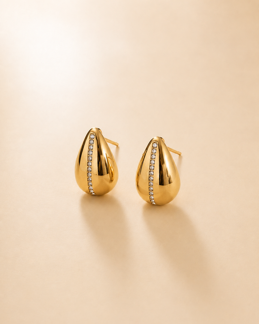 The Crystal Line Drop Earrings