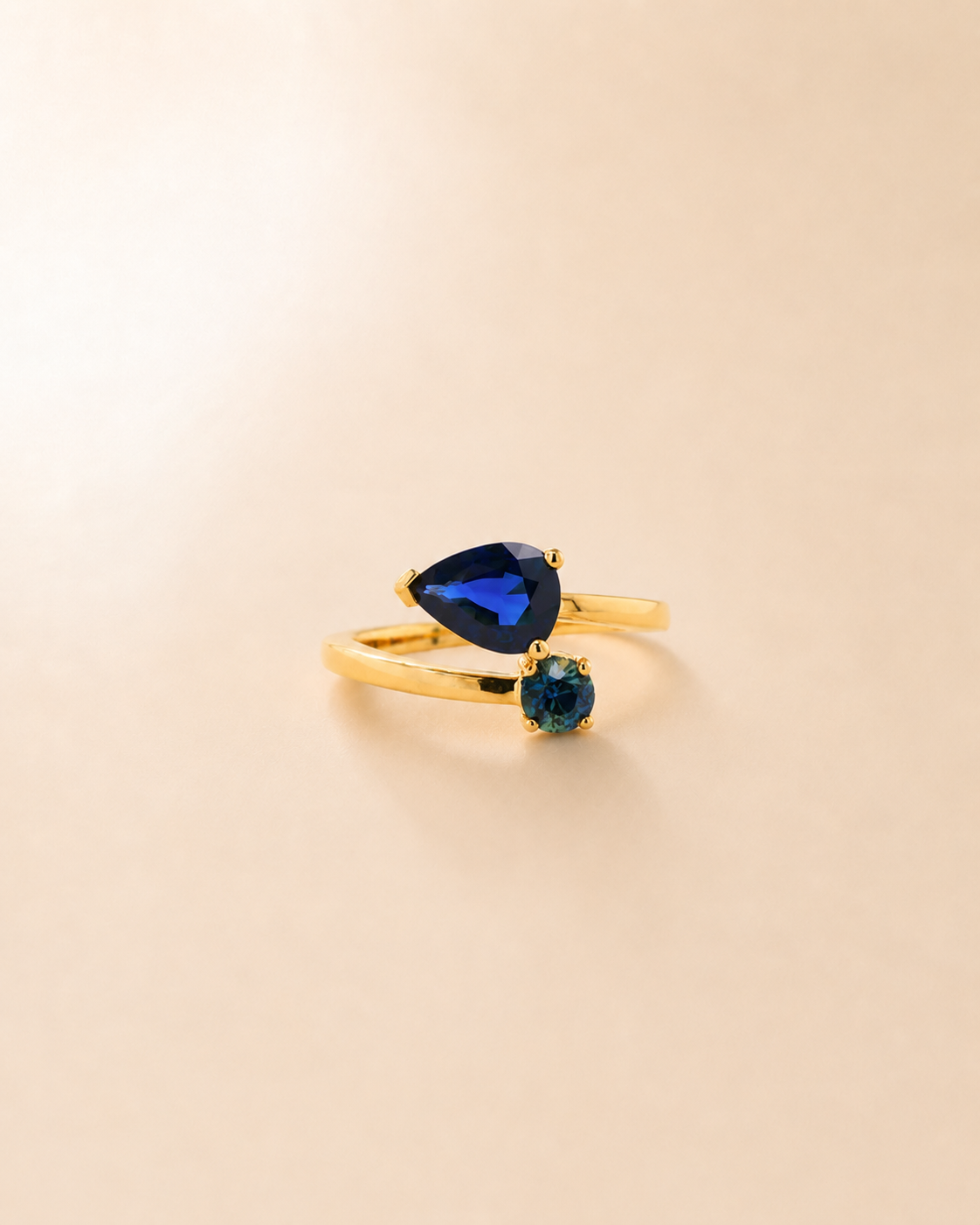 Sapphire Twist Open Ring