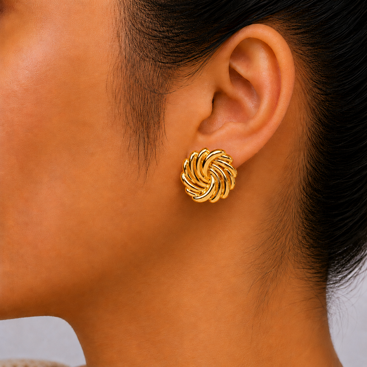 Twisted Sunburst Stud Earrings