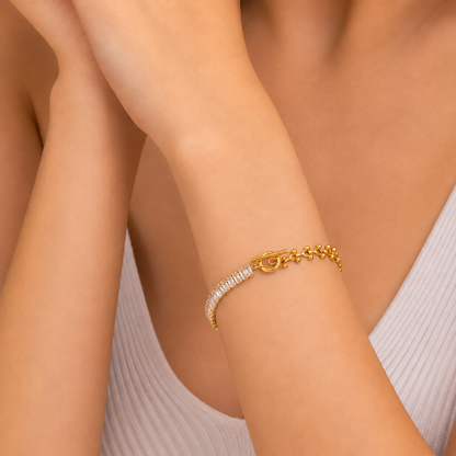 Two-Tone Statement Bracelet
