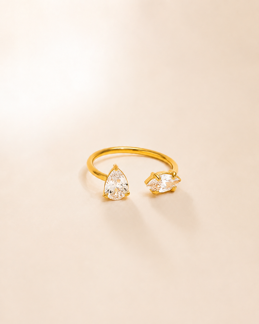 Pear Cut Open Ring