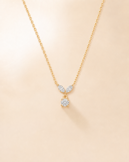Solitaire Bow Necklace