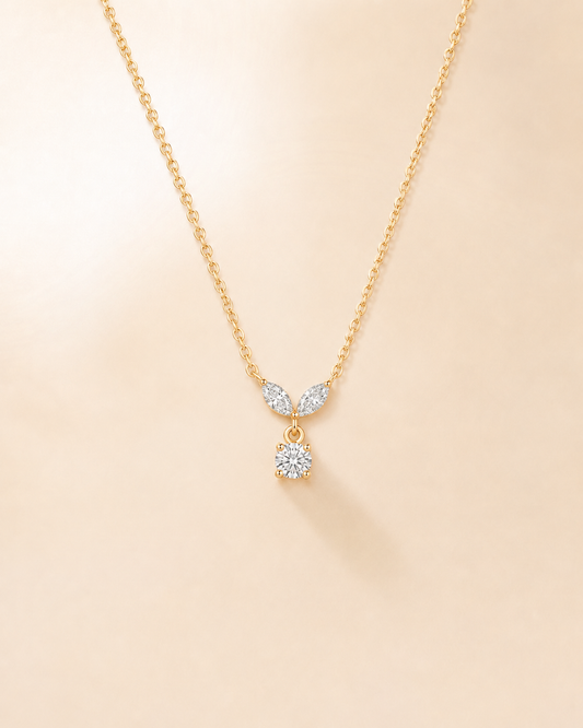Solitaire Bow Necklace