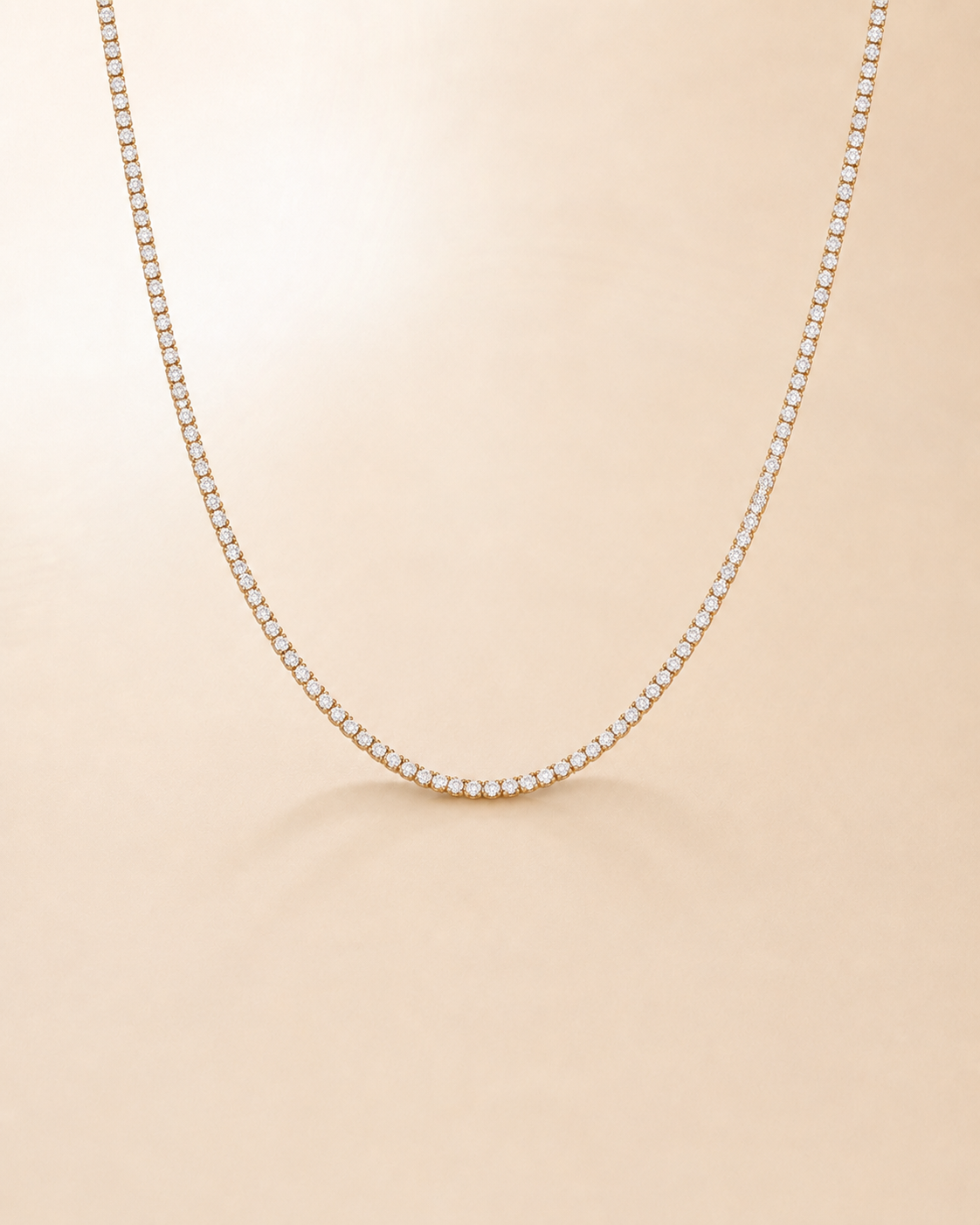 Classic Gold-Tone Tennis Necklace