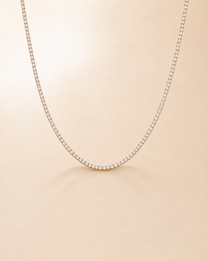 Classic Gold-Tone Tennis Necklace
