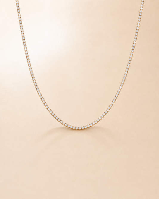 Classic Gold-Tone Tennis Necklace