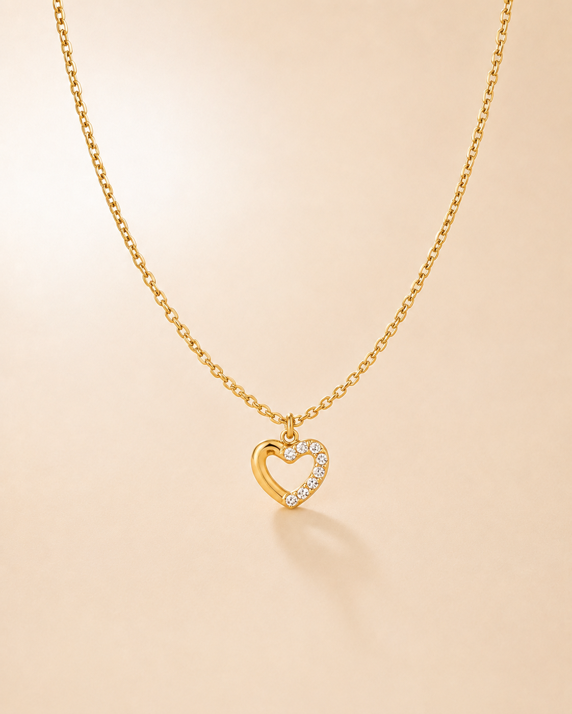 Pavé Heart Pendant Necklace