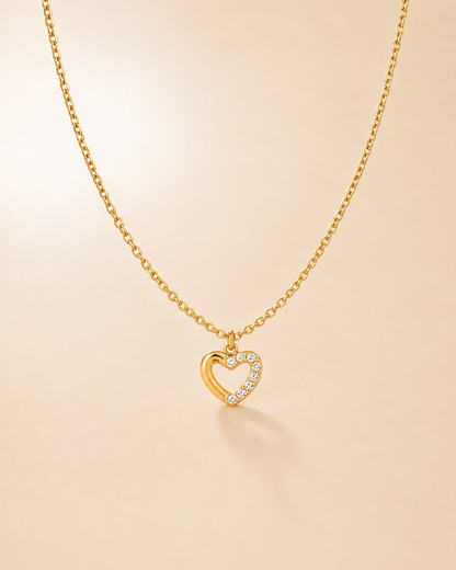 Pavé Heart Pendant Necklace