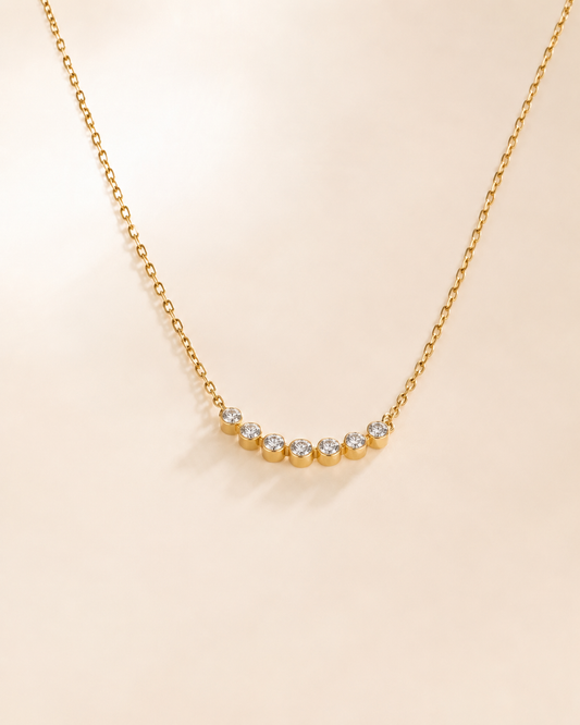 Gold Crystal Drop Necklace