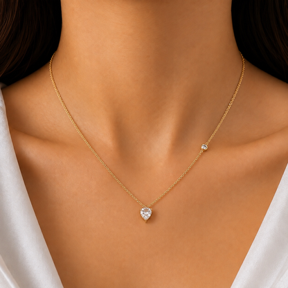 Golden Teardrop Shine Necklace