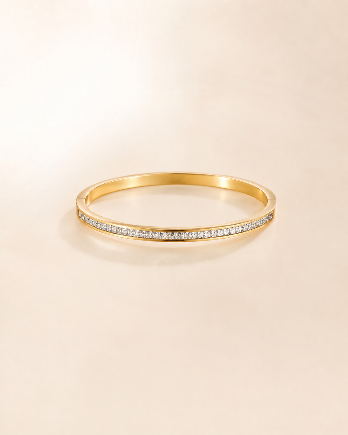 Golden Halo Pavé Bangle