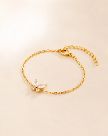 Gold Butterfly Charm Bracelet