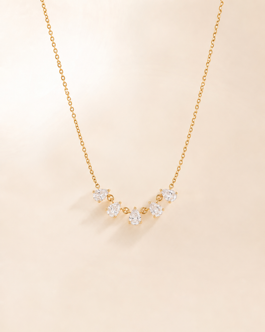 Ornate Teardrop Crystal Necklace