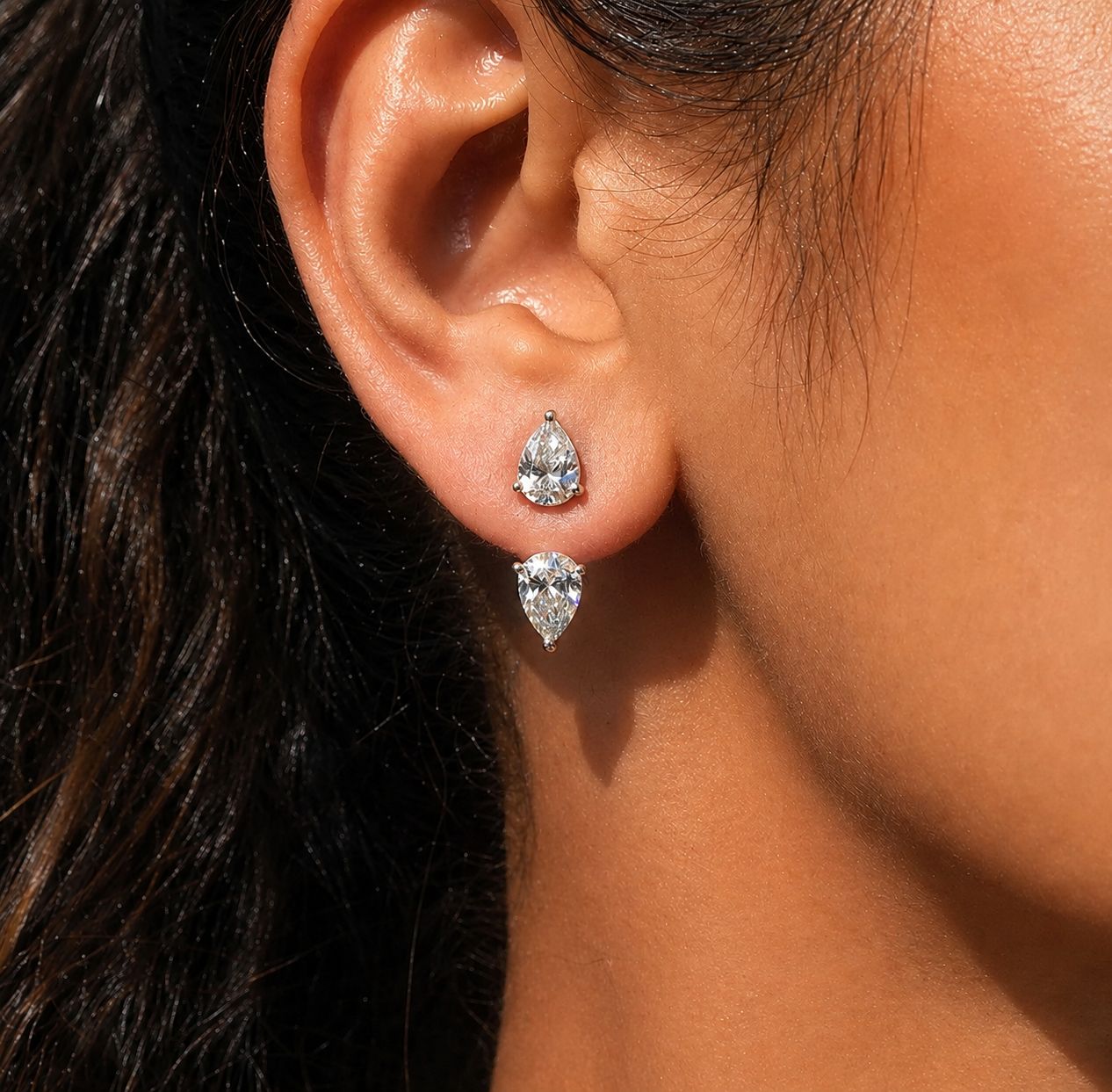 The Double Pear Studs