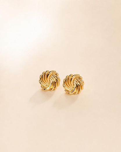 Twisted Sunburst Stud Earrings