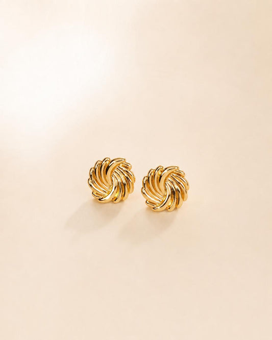 Twisted Sunburst Stud Earrings