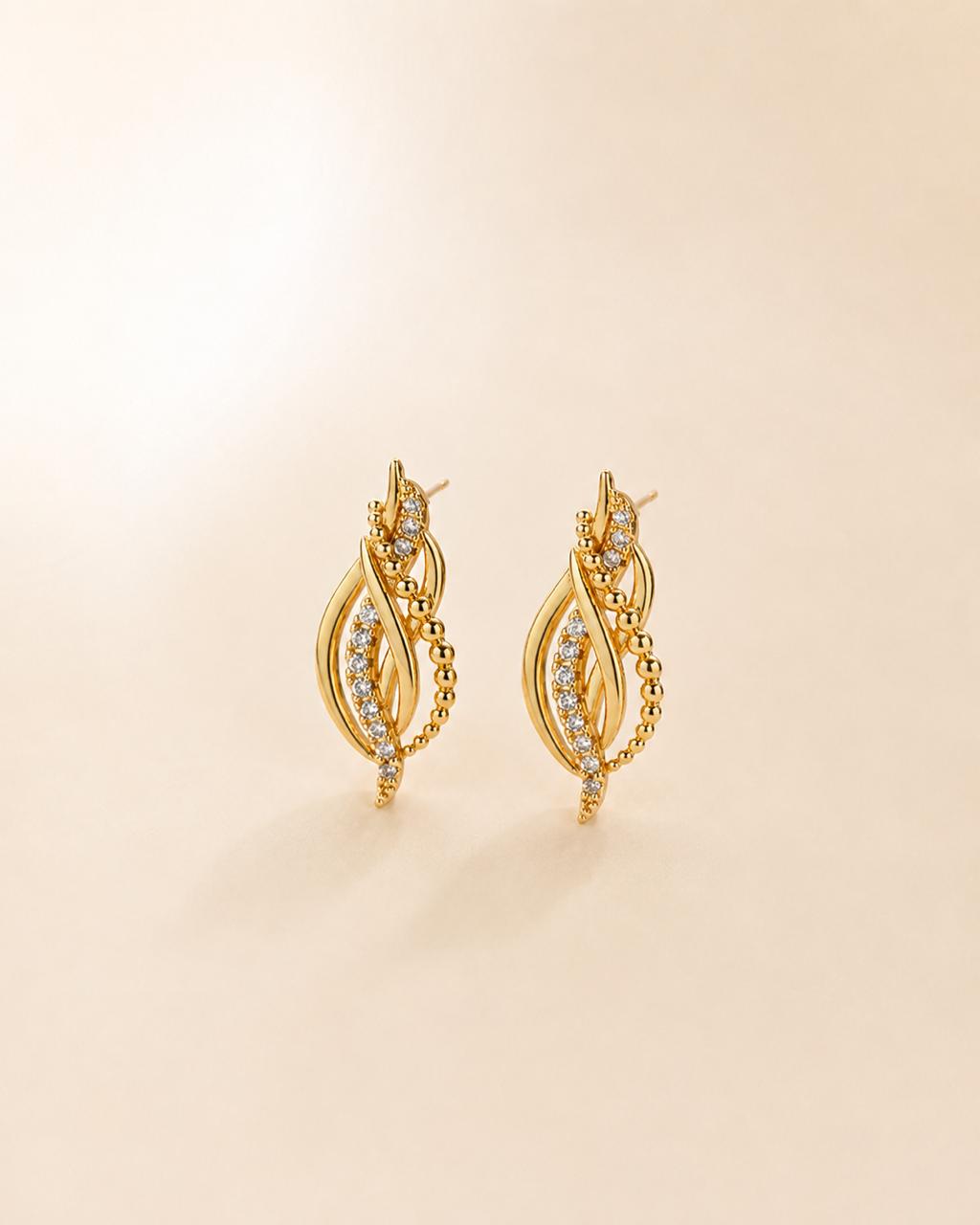 Twisted Leaf Drop Earrings