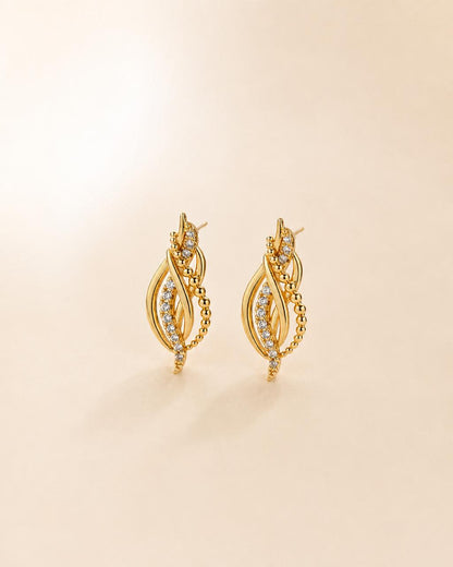 Twisted Leaf Drop Earrings