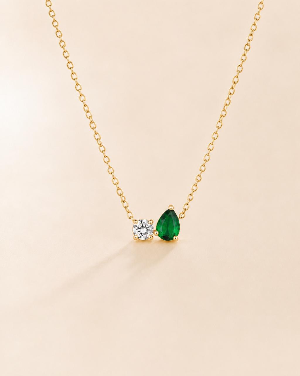 Verdant Duo Pendant Necklace