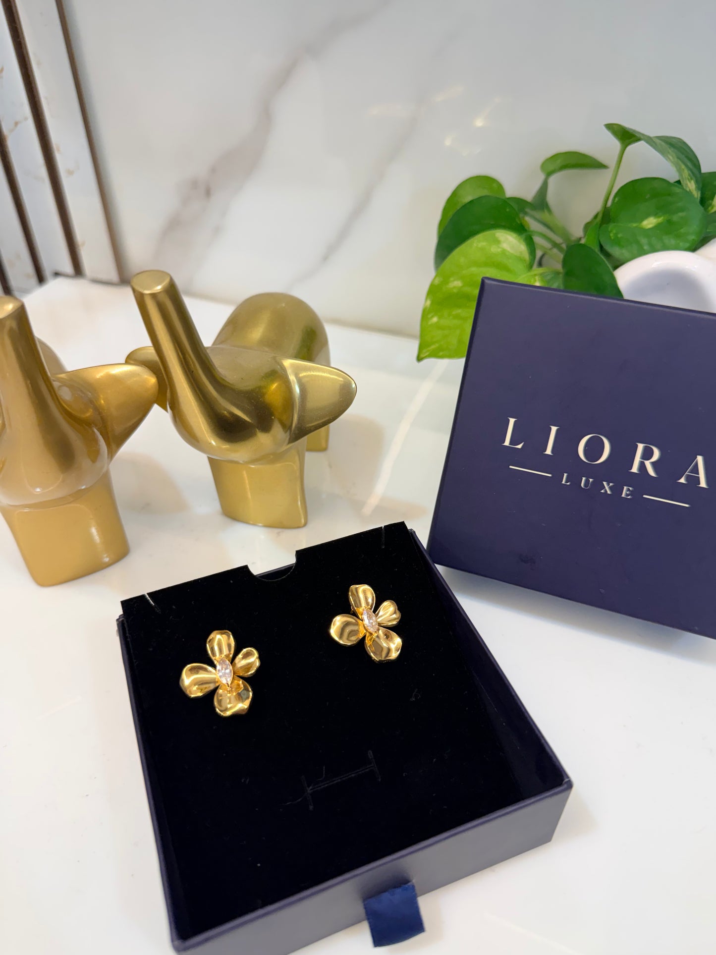 The Bloom Marquise Studs