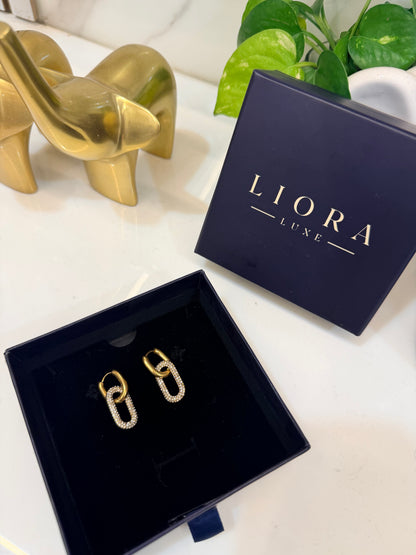 The Linked Pave Earrings