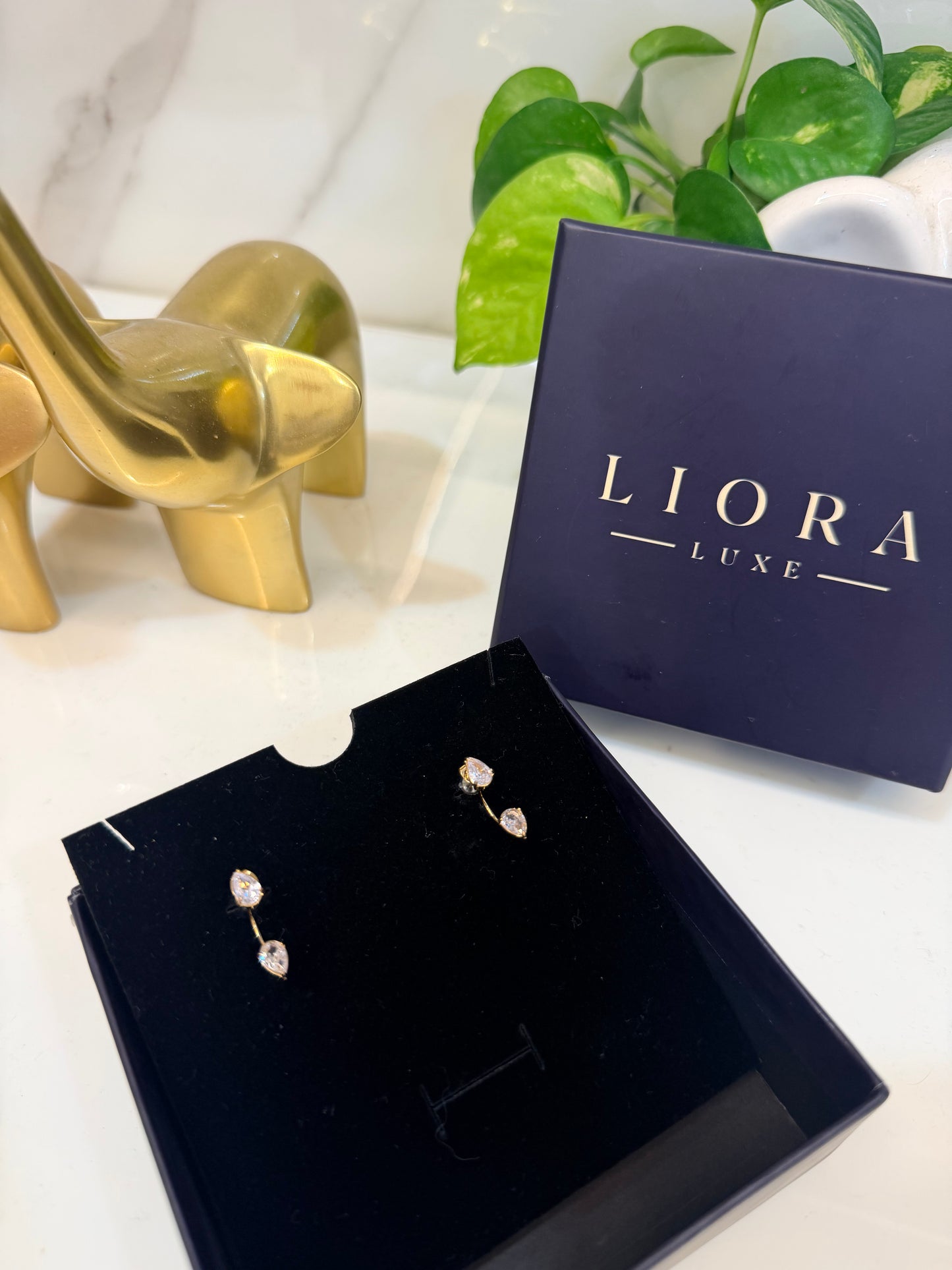 The Double Pear Studs