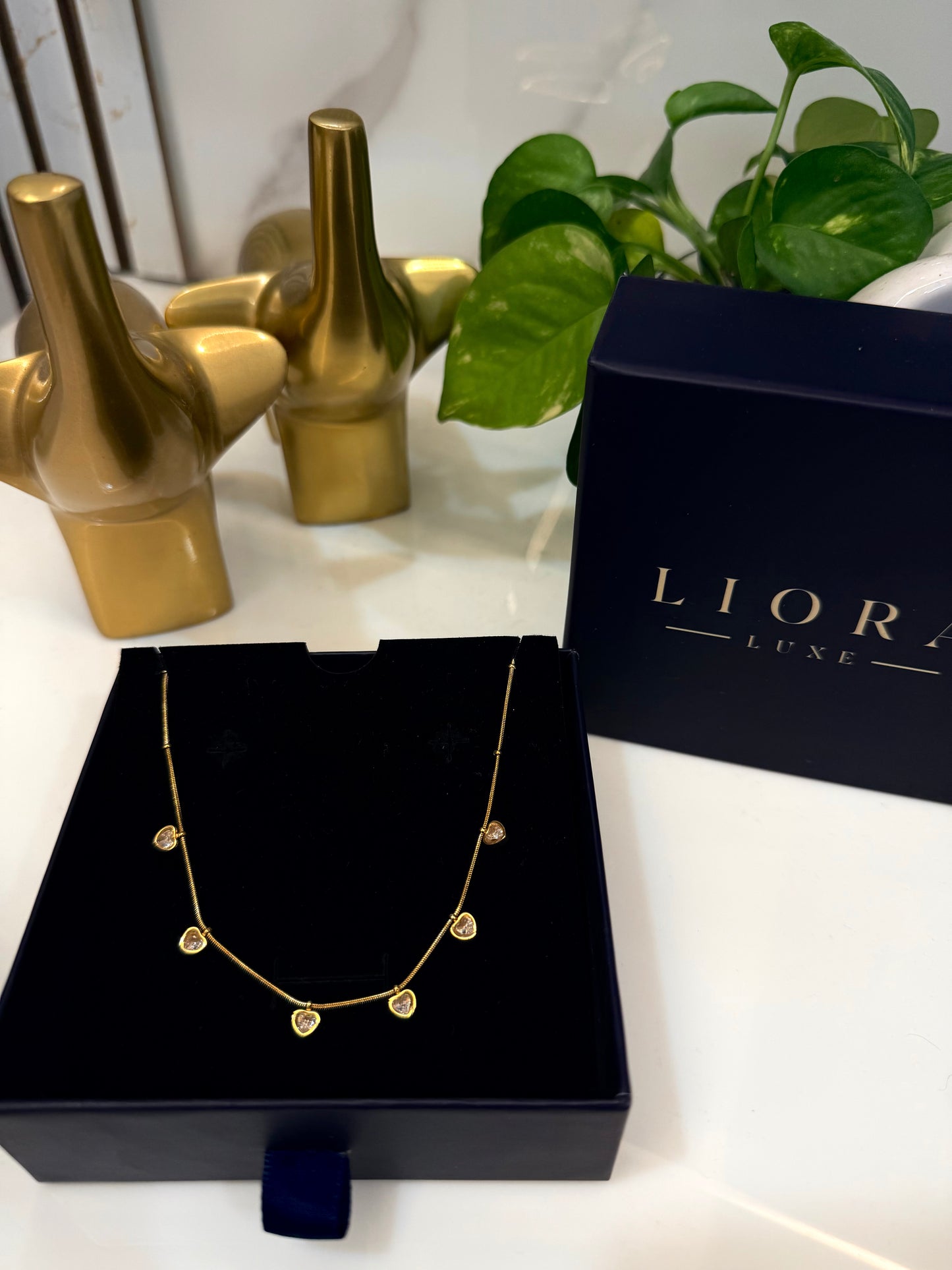 Heartline Station Necklace