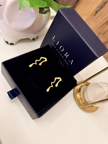 Molten Wave Drop Earrings
