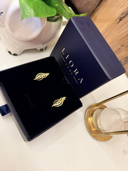 Twisted Leaf Drop Earrings