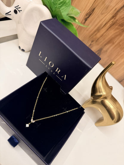 Solitaire Bow Necklace