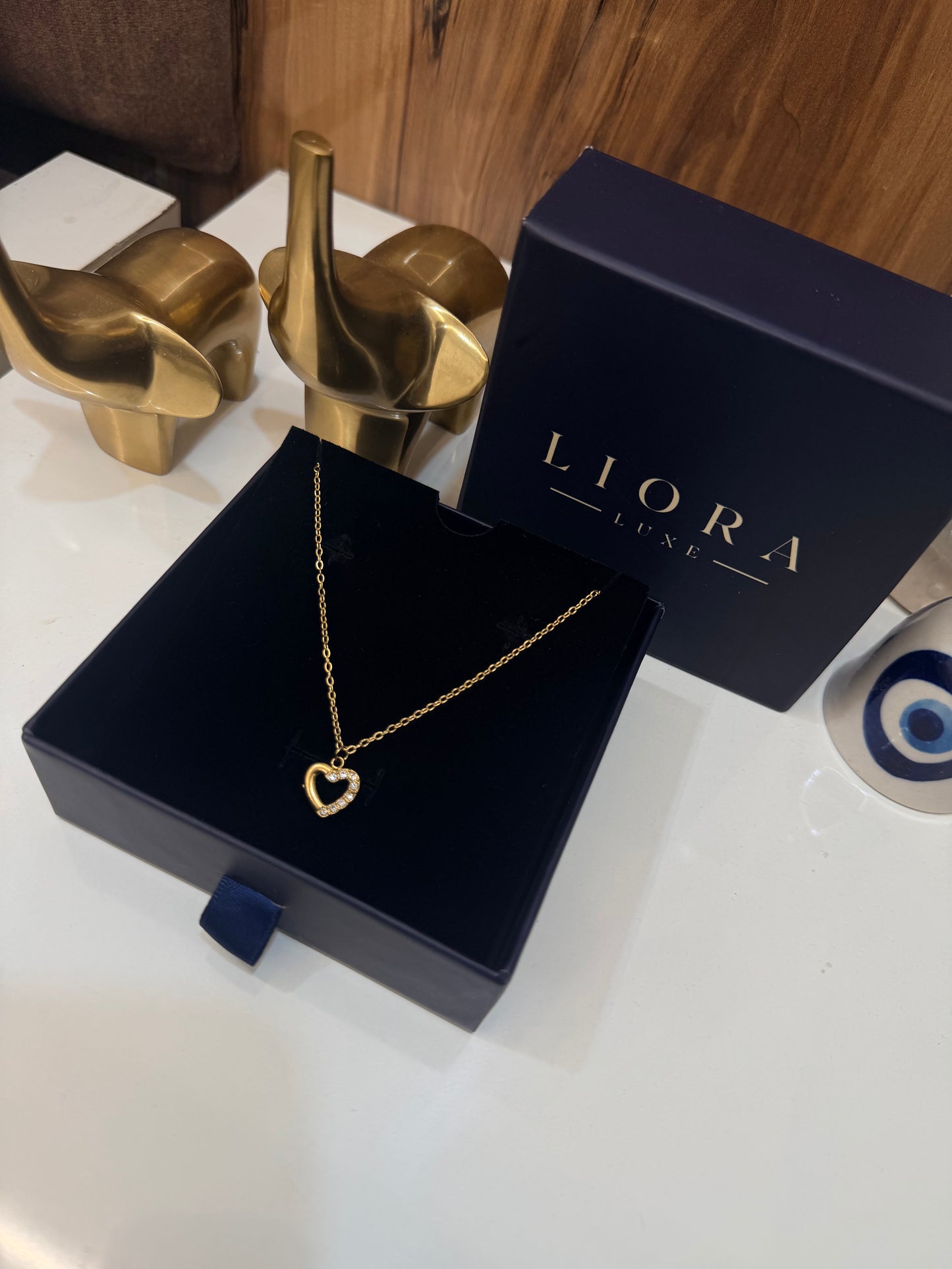 Pavé Heart Pendant Necklace