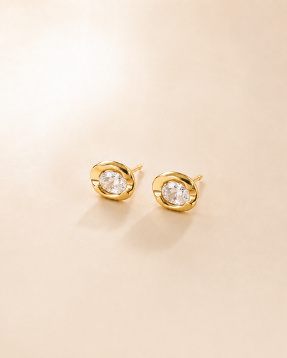 The Oval Halo Studs