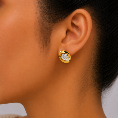The Oval Halo Studs