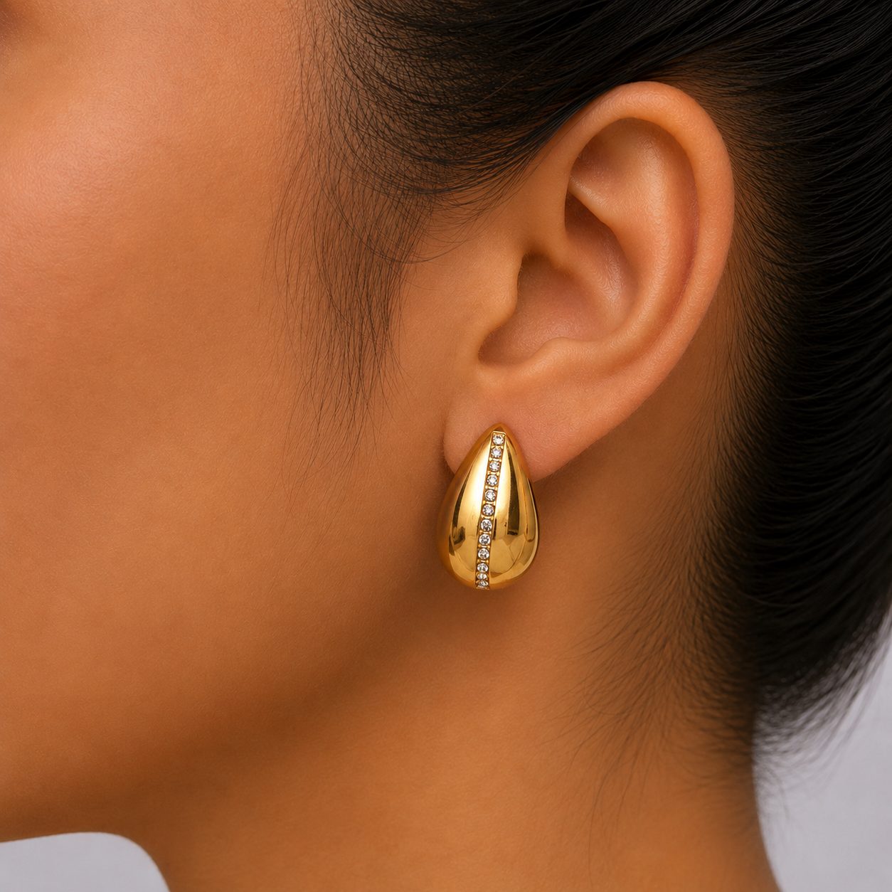 The Crystal Line Drop Earrings