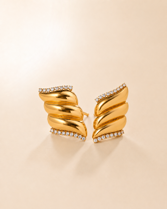 The Gilded Wave Earrings
