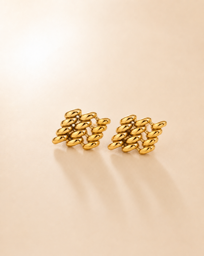 The Gold Mesh Studs
