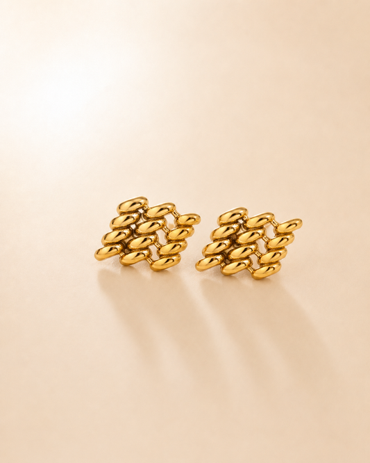 The Gold Mesh Studs