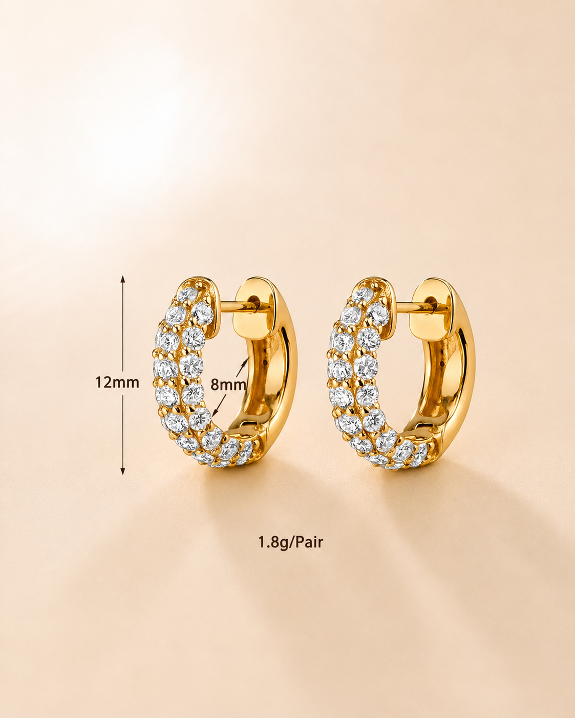 The Pavé Huggie Hoops