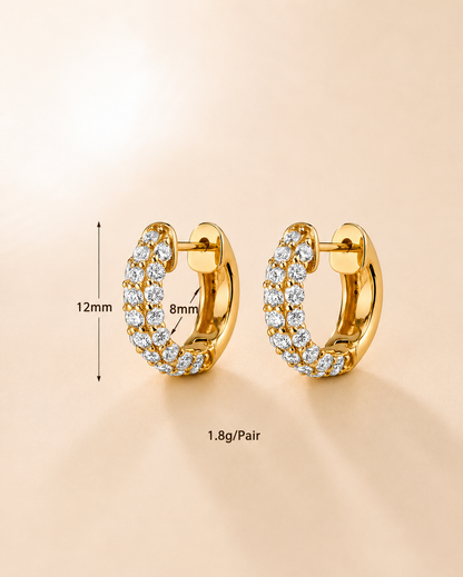 The Pavé Huggie Hoops