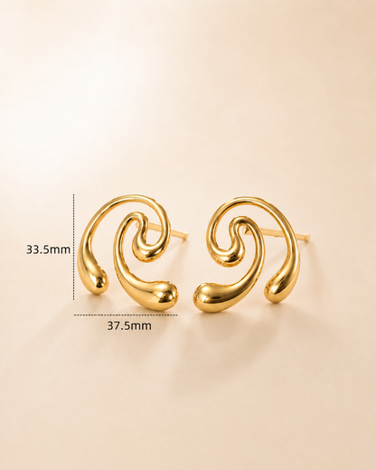 The Swirl Drop Earrings