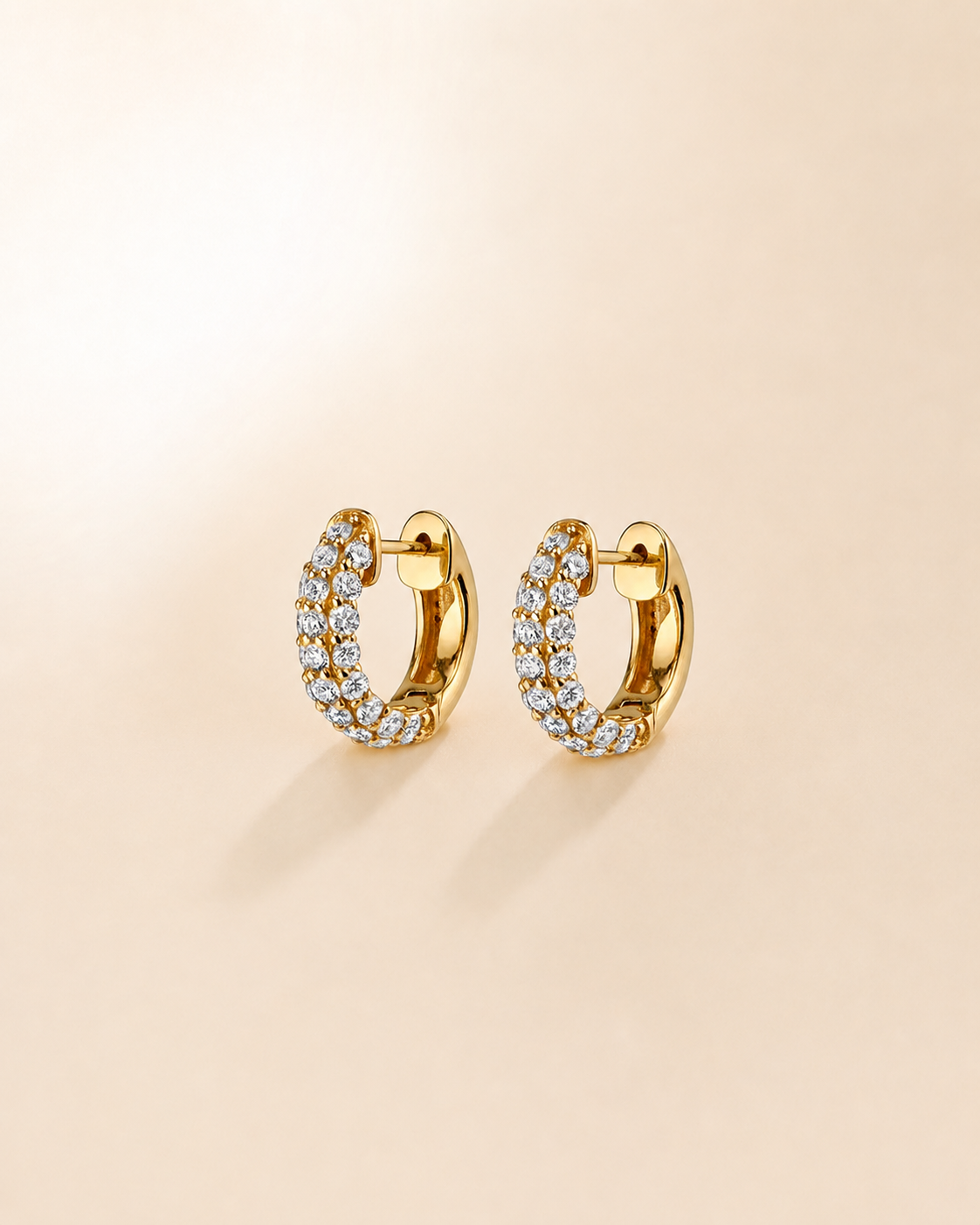 The Pavé Huggie Hoops