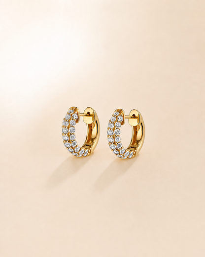 The Pavé Huggie Hoops